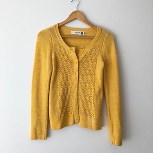 Anthropologie Sparrow Yellow Cardigan XS